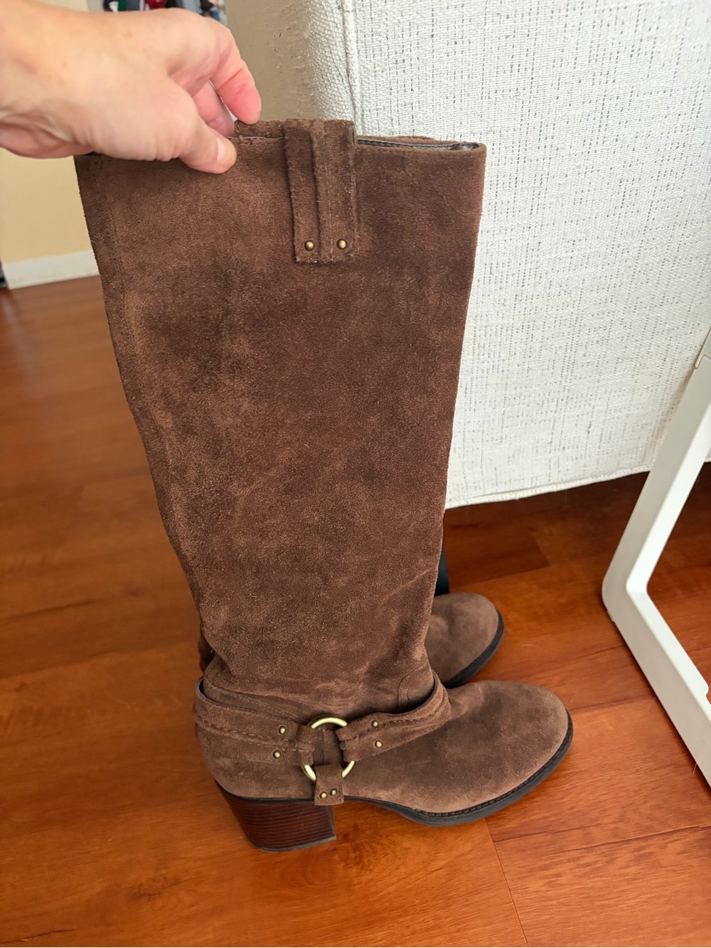 Jessica Simpson Brown Suede Mid-Calf Heeled Boots